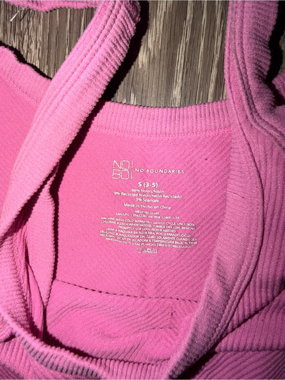 Pink Ribbed Tank Crop Top - Picture 2 of 2